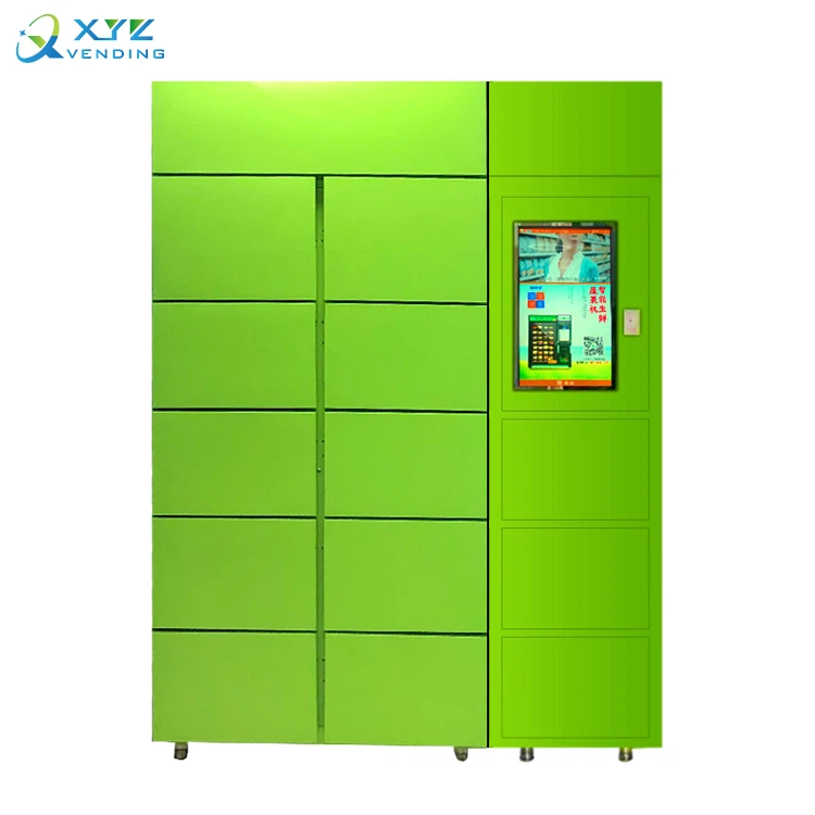 Máquina expendedora de paquetes con casillero de entrega